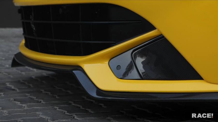 Детали экстерьера Ferrari F12berlinetta Yellow by Novitec Rosso and RACE! 2016 года  (фото 9 из 9)